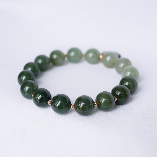 Forest Green Jade Bracelet B2526