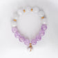 Lavender Jade and Pink Amethyst Bracelet B2528