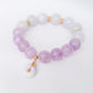 Lavender Jade and Pink Amethyst Bracelet B2528