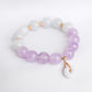 Lavender Jade and Pink Amethyst Bracelet B2528