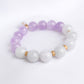 Lavender Jade and Pink Amethyst Bracelet B2528