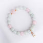 Light Lavender Jade and Rose Quartz Bracelet B2536