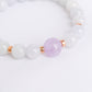 Lavender Jade and Pink Amethyst Bracelet B2537