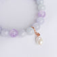 Vivid Lavender Jade and Pink Amethyst Bracelet B2538
