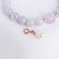Vivid Lavender Jade and Pink Amethyst Bracelet B2538