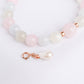Lavender Jade, Moonstone and Rose Quartz Bracelet B2539