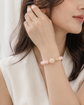 Pink Opal and Sakura Agate Bracelet B26081
