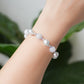 Silver Blue Akoya Pearl and Lavender Jade Bracelet B2612