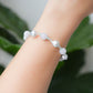 Silver Blue Akoya Pearl and Lavender Jade Bracelet B2613