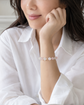 Mint Jade, Moonstone and Rose Quartz Bracelet B2691