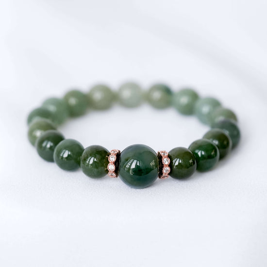 Forest Green Jade Bracelet B3