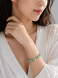 Celadon Green Jade Floral Bracelet B4