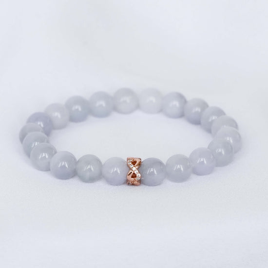 Lavender Infinity Jade Bracelet B5