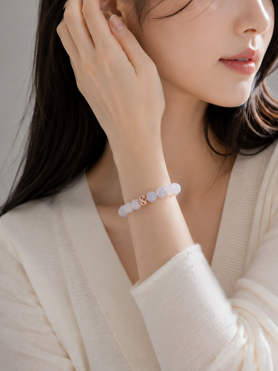 Lavender Infinity Jade Bracelet B5