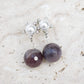 Sunburst Pearl Ear Studs with Botswana Agate - Silver