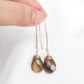 Sleek Ear Hook with Botswana Agate - BAH1