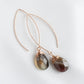 Sleek Ear Hook with Botswana Agate - BAH1