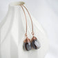 Sleek Ear Hook with Botswana Agate - BAH4