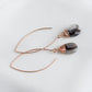 Sleek Ear Hook with Botswana Agate - BAH4