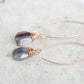 Sleek Ear Hook with Botswana Agate - BAH4