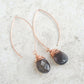 Sleek Ear Hook with Botswana Agate - BAH5