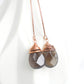 Sleek Ear Hook with Botswana Agate - BAH5