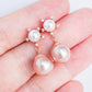 Sunburst Pearl Ear Studs with Pink Baroque Pearls - BPE5