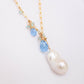 3 Way Asymmetrical Baroque Pearl Necklace - BPN13Y
