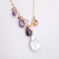 3 Way Asymmetrical Baroque Pearl Necklace - BPN14Y