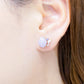 Angel Wings Lavender Jade Earrings 18K Rose Gold - 1301JER