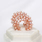 Blush Pearl Glitzy Hoop Earrings