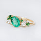 Bouquet De Fleurs Ring in 14K - Emerald