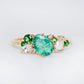 Bouquet De Fleurs Ring in 14K - Emerald