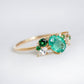 Bouquet De Fleurs Ring in 14K - Emerald