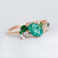 Bouquet De Fleurs Ring in 14K - Emerald