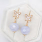 Butterfly Ear Hooks with Blue Lace Agate