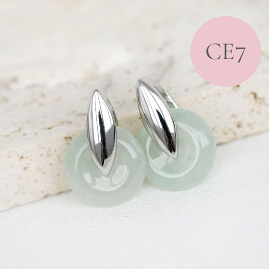 Chic Jade Donut Ear Studs