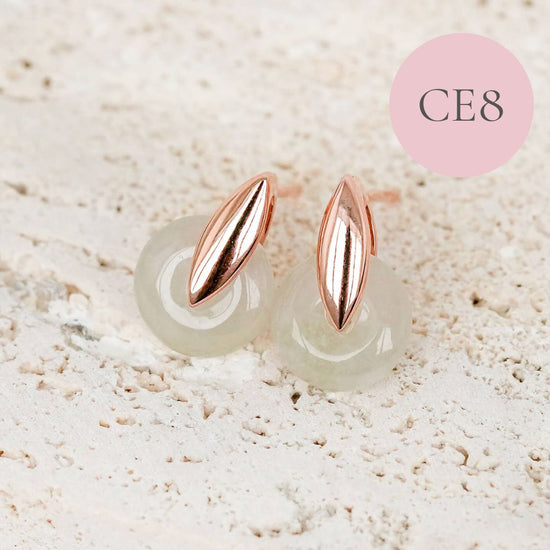 Chic Jade Donut Ear Studs