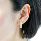 Aquamarine Encrusted Glitzy Hoop Earrings