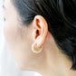 Aquamarine Encrusted Glitzy Hoop Earrings