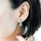 Turquoise Encrusted Glitzy Hoop Earrings