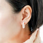Pearl Encrusted Glitzy Hoop Earrings