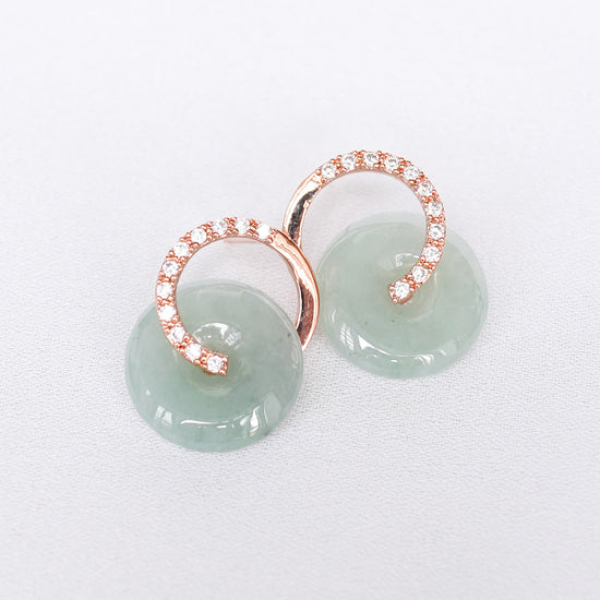 Cross Loop Jade Earrings CR1