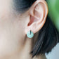 Chic Jade Donut Silver Ear Studs - CS18