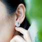 Chic Jade Donut Silver Ear Studs - CS11