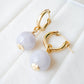 Chic Ear Hoops with Lavender Jade Beads