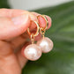 Chic Ear Hoops with Detachable Baroque Pearls