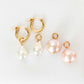 Chic Ear Hoops with Detachable Baroque Pearls