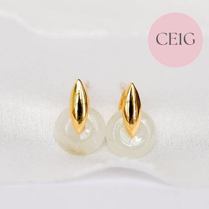 Chic Jade Donut Ear Studs