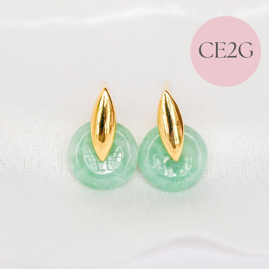 Chic Jade Donut Ear Studs